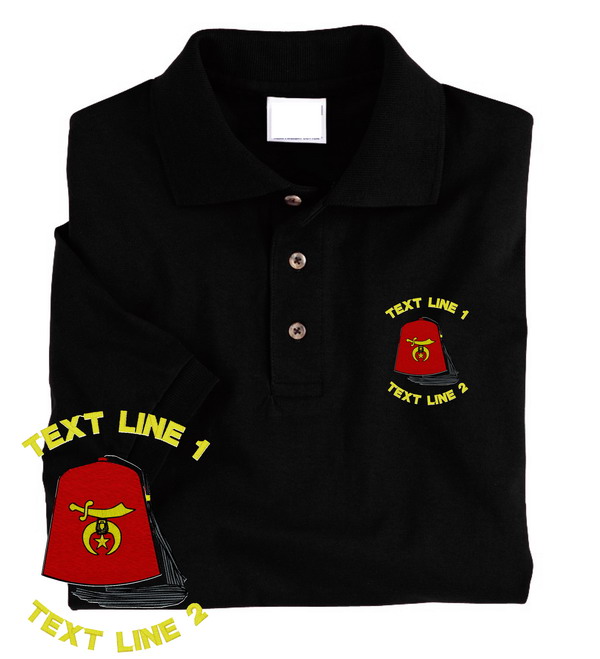 Shriner Red Fez Polo Shirt #258 (image for) Shriner Red Fez Polo Shirt #258